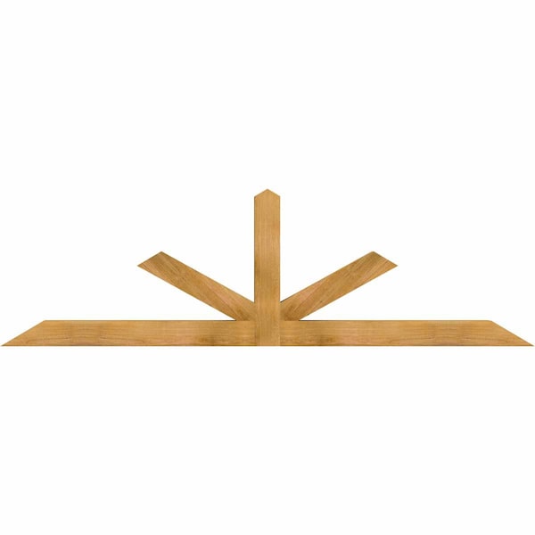 Ekena Millwork Saratoga Rough Sawn Timber Gable Bracket, Western Red Cedar, 84"W x 24"H x 4"D x 4"F, 7/12 Pitch GBW084X24X0404SAR00RWR - main